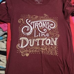 Strong Like Dutton Women's Short Sleeve Tee - Maroon